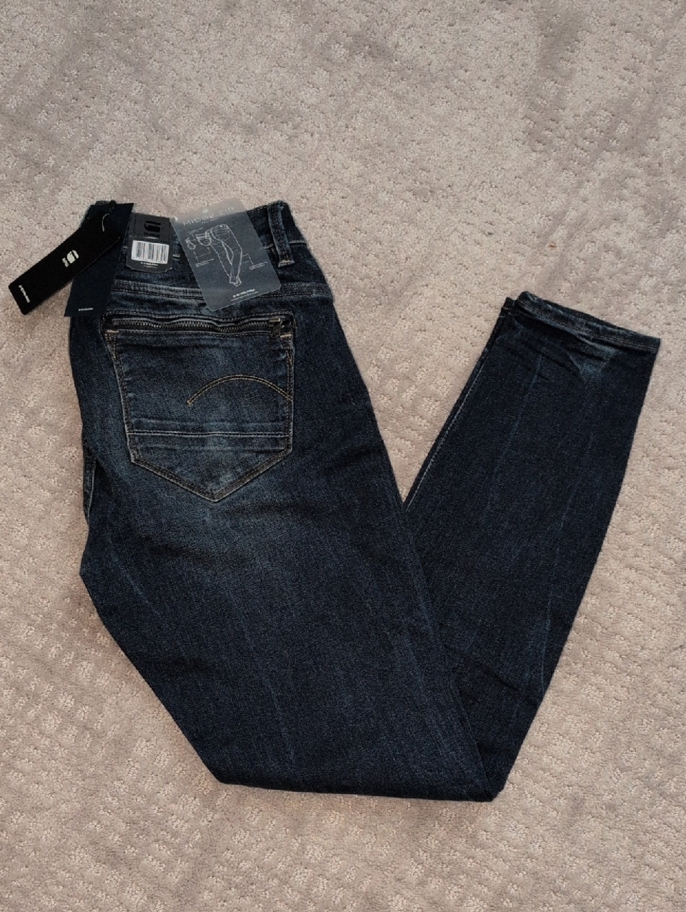 G-Star Skinny Jeans in Dark Indigo Blue